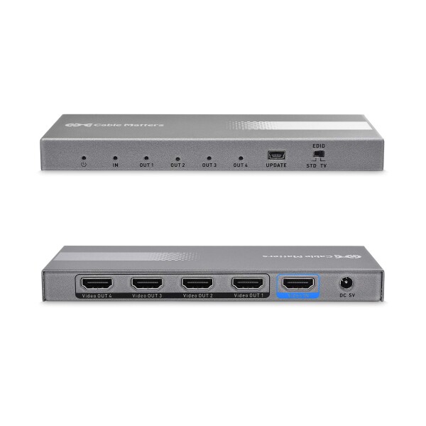 Cable Matters 18Gbps HDMI 分配器 1入力4出力、4K@60Hz、HDMI 2.0 スプリッタ、HDR/HDCP 2.2対応、同時出力_8