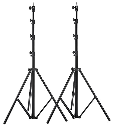Selens ヘビーデューティライトスタンド 240cm エアクッションタイプ 1/4と3/ネジアダプター 高さ調整可能 ソフトボックス スピートライト リフレクター アンブレラなど対応 2本キット