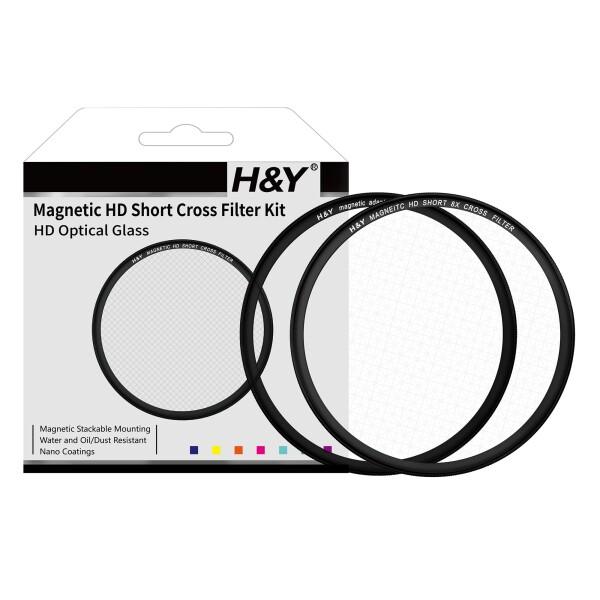 H&amp;Y クロスフィルター 67mm マグネティック HD ショートクロス8 フィルターキット マグネット式 8X クロス効果 薄枠 帯電防止 防汚 撥水 防傷 SC8-67