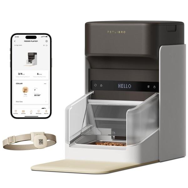 Wansview自動給餌器300万高画素カメラ付きカーキ色とベージュ色4L大