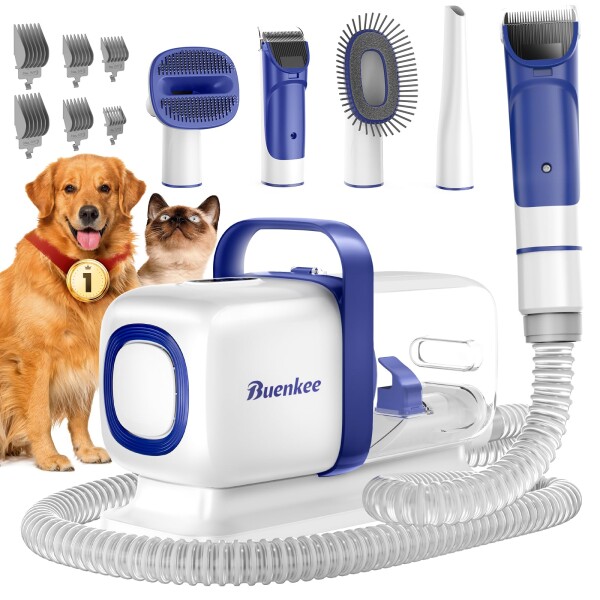 ブラシと掃除機一体型】ONEISALL ペット用バリカン 犬 猫美容器 7 IN 1