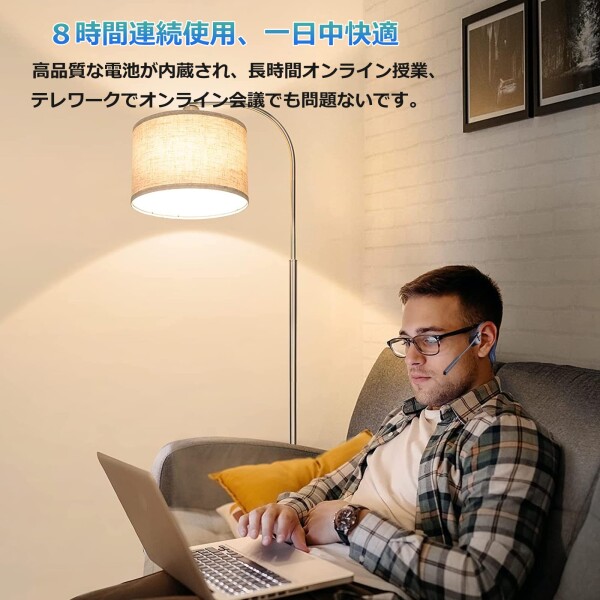 骨伝導イヤホン bluetooth マイク付き 骨伝導ヘットセット 通話専用 クリアな通話体験 最強ノイズキャンセリングマイク こつでんどう ヘッドセット 耳を塞がない こつでんどう ヘッドホ_4