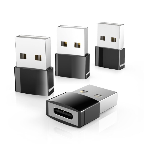 USB C - USBアダプター (2個パック) USB Cオス - USB 3.0メスアダプター OTGコンバーター MacBoo Syntech DrivePower USB - USB Cアダプター LEDライト付き 4個パック Type Cメス-USBオスコンバーター 充電器 アダプター MagSafe Apple Watch S9/8/SE/Ultra iPhone 15 Pro Max AirPods対応 ブラック  Amazon.co.jp: Syntech USB C - USBアダプター 2個パック USB C - USB