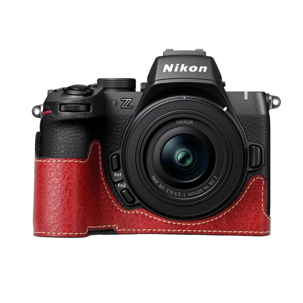 ニコン 用 NIKON Z50II 用 カメラ ハーフケース BEADY z50 ii 専用 カメラ ケース Ｚ５０ II z50ii カバー Z50 2代 PUレザー 保護ケース レッド