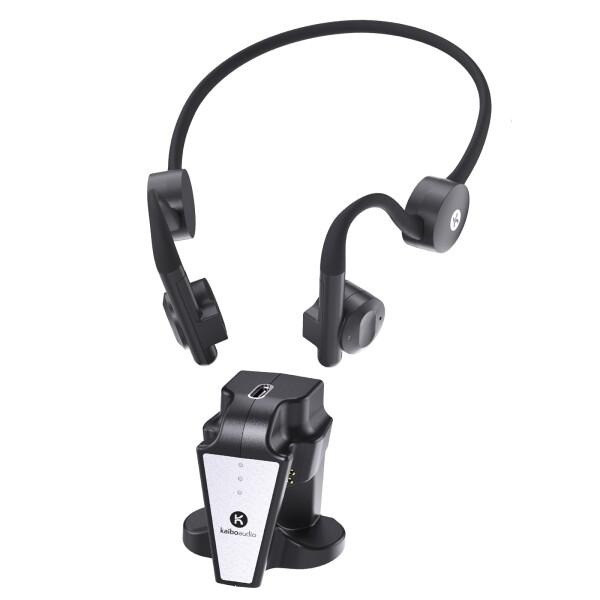 Kaibo Flex 骨伝導イヤホン ワイヤレス IP55 防水 Bluetooth 5.2 Type-C急速充電 充電スタンド マイク付き