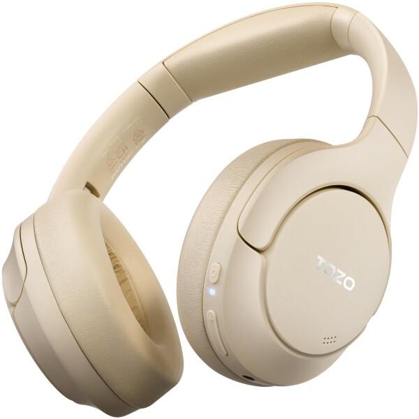 TOZO HT2 ワイヤレスノイズキャンセリングヘッドホン Hi-Res ハイレゾ対応 bluetooth (5.3) AUX有線接続（USB非対応） アクティブノイズキャンセリング 38dB低減 暖色系音質 カスタムEQ「寒色系変