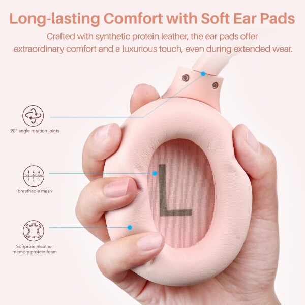 TOZO HT2 ワイヤレスノイズキャンセリングヘッドホン Hi-Res ハイレゾ対応 bluetooth (5.3) AUX有線接続（USB非対応） アクティブノイズキャンセリング 38dB低減 暖色系音質 カスタムEQ「寒色系変_4