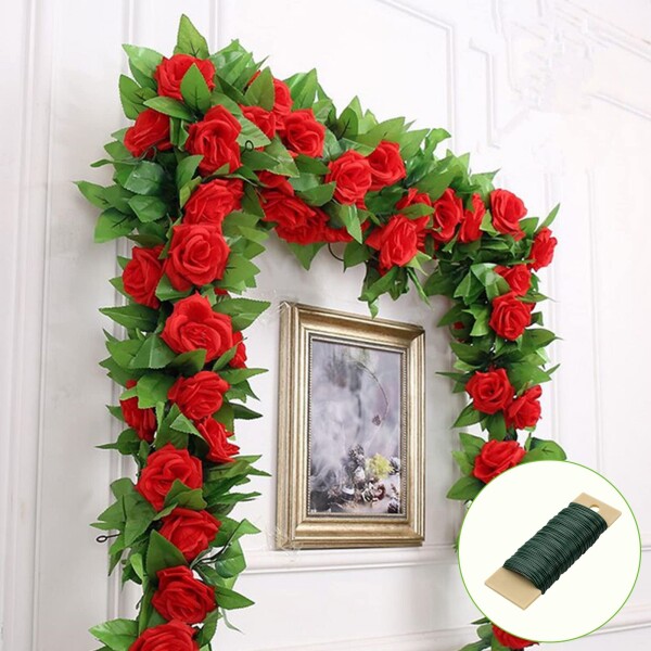 塗装鉄線 緑 造花 リース ワイヤー 22＃ 23m 0.76mm 花資材 クリスマス 花 手芸 3個セット その他