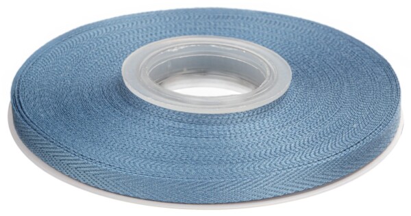 ITIsparkle ポリエステル綾リボンヘリンボーンテープ 幅6mm×22M巻 手芸 服飾 ラッピング ちょう結び リボン #338-アンティークブルー