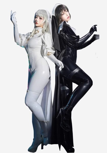 聖シスター コスプレ衣装 ハロウィン クリスマス コスチューム 白修道女 S