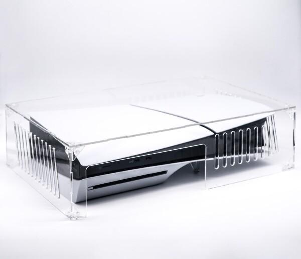 PS5 Slim用 カバー PS5 Slim ダストカバー 横置き PS5用 ケース Blitzowl PS5本体用埃カバー PS5周辺機器 透明 アクリルケース プレイステーション5 横置用 ホコリ防止 防塵 冷却 保護カバー PS5 slim