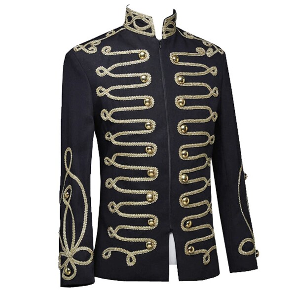 (Tfshinonome) 演出服 メンズジャケット（単品）ヨーロッパ風 王子様 王族服 将軍様 衣装 貴公子 大人 ステージ カラオケ 大会 演奏会 メンズ 舞台 演劇 貴族服装 公爵様上着 コスプレ衣装