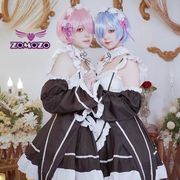 リゼロ エミリア コスプレ 衣装 ウィッグ付き ウィッグ付き！！リゼロ