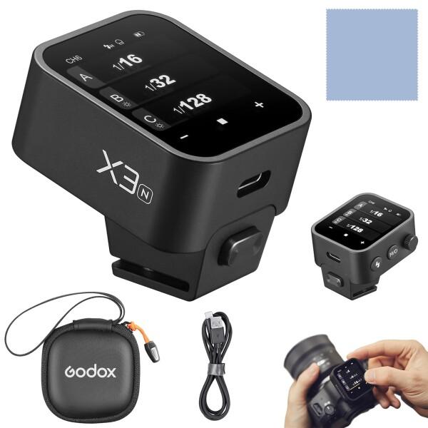 GODOX X3-N ワイヤレス フラッシュトリガー 送信機 2.4G 高速同期 1/8000s OLEDタッチスクリーン TCM変換機能を持つ Nikon ニコン 一眼レフカメラに対応(x3n)