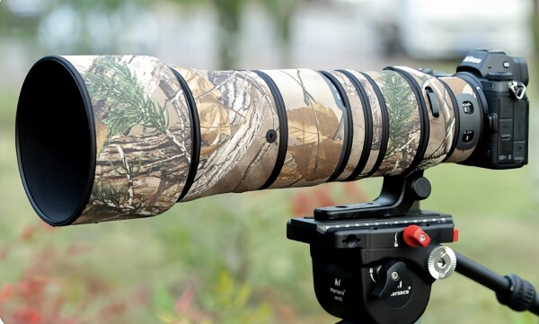 XCOAT 防水カメラレンズコート Nikon Z 180-600mm F/5.6-6.3 VR用、カメラ迷彩レインカバーレンズ保護スリーブ(ジャングルカモフラージュ)_1