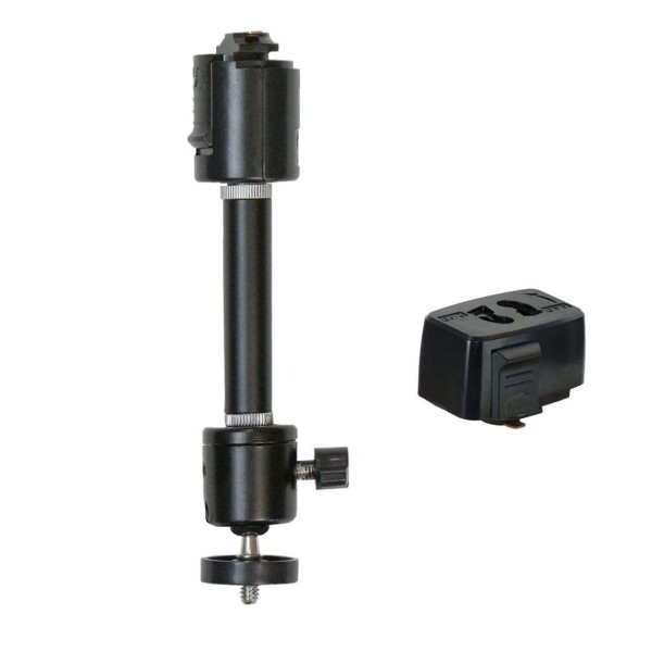 ダクトレール用プロジェクター天吊金具 ブラック (耐荷重1kg) PMB-L120B-CPB (プラグ付き)ライティングレール 1/4インチネジ用 自宅/オフィス/ショップ 角度調節360°