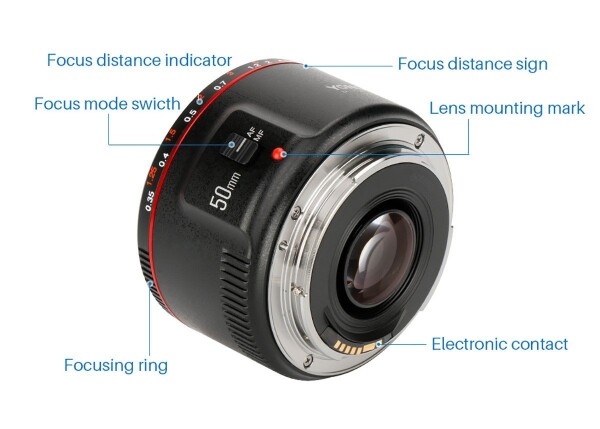 YONGNUO 単焦点レンズ Canon YN50mm F1.8 II EFマウント フルサイズ対応 RP/R5/R/1500D/80D/5DIV/5Dsr/7DII/5DIII/5DII/6D/650D/1200D/600D/60D/1100D/1000D/40D/500D/450D/350D/30D/400D/10D/20D/300D...カメラに対応_4