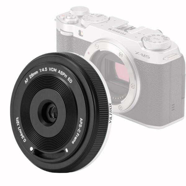 VILTROX 28mm F4.5 XF Chip XF マウントカメラレンズ 超薄型 レンズ 富士フィルム Xマウント フルフレーム, 28mm f/4.5 Xマウント用 レンズ オートフォーカス レンズ FUJIfilm カメラに適用 ミラーレス