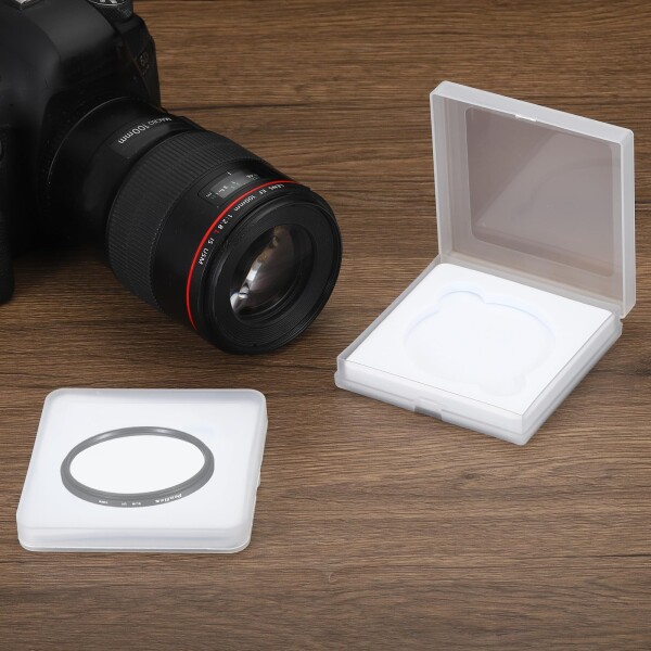 PATIKIL 52mm レンズフィルターケース 3個セット カメラフィルターケース ポータブル レンズフィルターボックス 防水 防塵 プラスチック製 写真フィルター収納 カメラ用ケース・バッグ