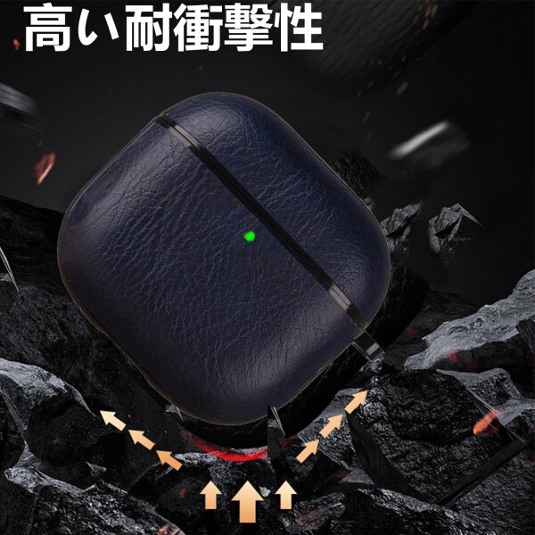BOOLINN Airpods4 ケース 第4世代 (2024) airpods4 ケース 革 高級本革 PUレザー 落下防止 耐衝撃 保護ケース AirPods 4 レザーケース 装着充電可能 LEDライト可視 ワイヤレス充電対応 持ち運びに便利 その他ヘッドホン・イヤホン