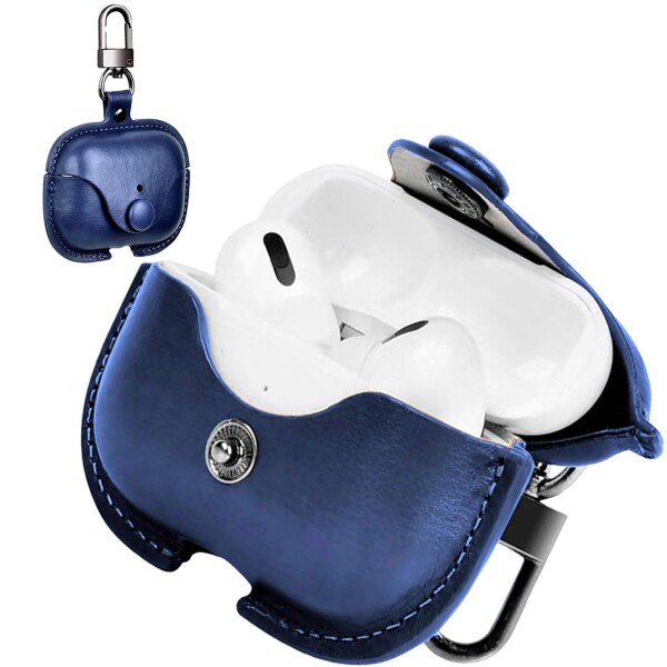 CIOODDW Airpods Pro2 ケース対応 airpods pro 第一世代/第二世代 高級本革 PUレザー カバー 全面保護 充電 LEDライトが見える 耐衝撃 軽量 キズ防止 おしゃれ ワイヤレス充電対応 キーホルダー付き