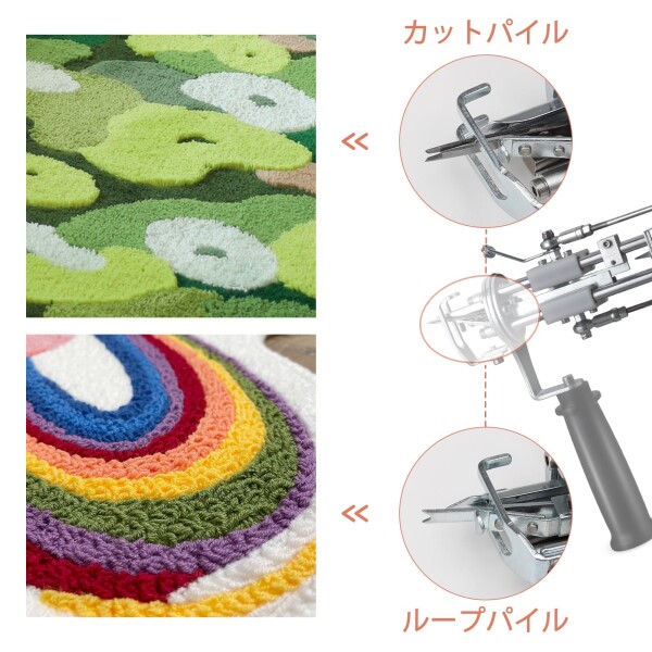 JTVTW タフティングガン ラグ編み機 デジタル表示と速度制御 カーペットトリマー付き (ブルー)_2