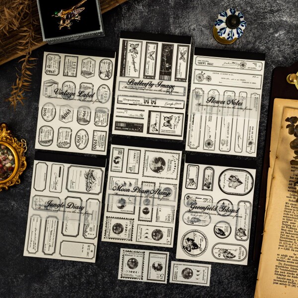 ANZOBEN コラージュ 素材 デザインペーパー 詰め合わせ レトロ 紙もの