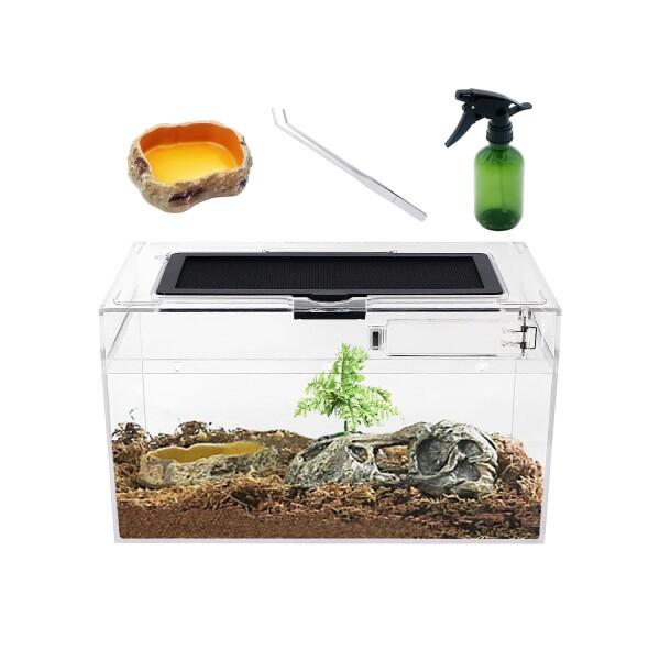 Reptile Growth 爬虫類 ケージ 透明 爬虫類ケージ 飼育容器 小動物用 