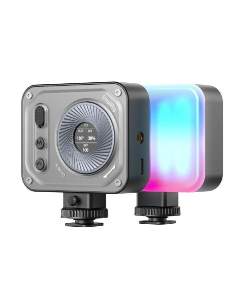 SmallRig Vibe P108 Pro RGB ビデオライト 写真撮影用ポータブル LED カメラライト コールドシューライト CRI95+、2500-6500K、1500mAh、12 種類のエフェクト コンテンツ クリエーターやストリーミング