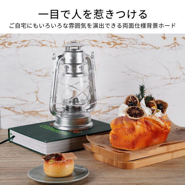 Meking 背景ボード 60x60cm バックグラウンド 両面異なる仕様 撮影用 大理石+木目セット_2