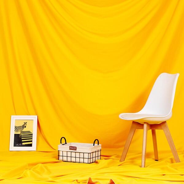 背景布 布 無地 撮影用 3m×3m バックスクリーン 写真 スタジオ 多用途 撮影布 各色 (イエロー)