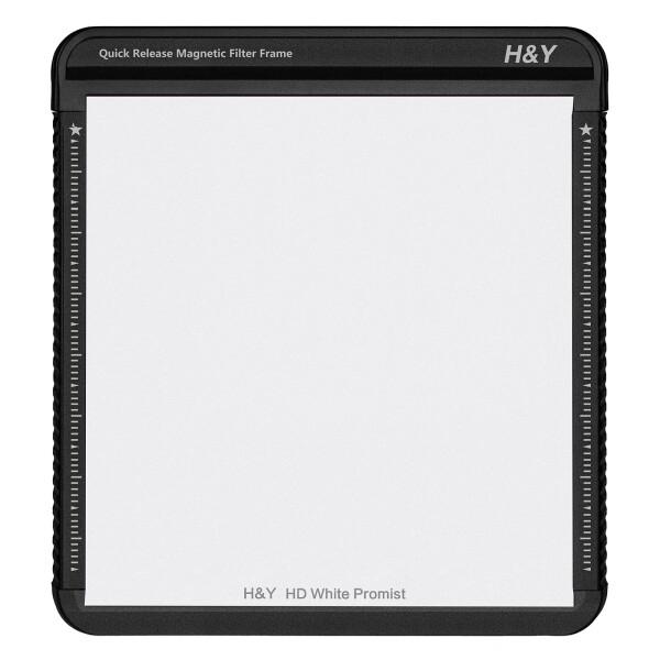 H&amp;Y 角型フィルター 100mm幅 ホワイトプロミスト 1/4 Kシリーズ 100x100mm White Promist 1/4 マグネットフレーム付 帯電防止 防汚 撥水 防傷 ナノコーティング SMW4