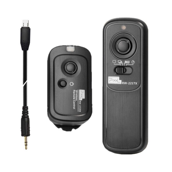 Pixel RW-221/S2 ワイヤレス リモコン レリーズ リモートコントローラー リモートスイッチ Sony 用 a1, a9, a9M2, a7, a7M2, a7M3, a7M4, a7R, a7RM5, a7RM3, a7RM4, a7S, a7SM2, a7SM3, a6600, a6100, a6500, a5000, RX100M2, RX10M2