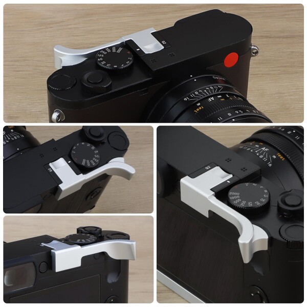 Haoge Metal Thumbs Up Hand Grip ライカ Q2 カメラ THB-QS シルバー ホットシュー サムアップレスト_5