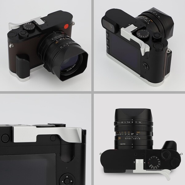 Haoge Metal Thumbs Up Hand Grip ライカ Q2 カメラ THB-QS シルバー ホットシュー サムアップレスト_8