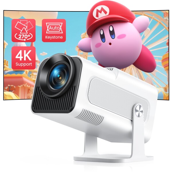 プロジェクター 小型&600ANSI 高輝度リアル1080P&4K対応 プロジェクター WIFI6 Bluetooth5.3 50%ズーム機能 短距離投影 防塵?静音 IOS/Android/DVD/パソコン/PS4/USB/HDMI/SWITCHなど対応 プロジェクター家庭