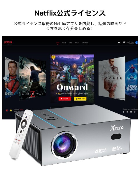 4Kプロジェクター 家庭用?ビジネス両用 1000ASNI DoIby対応 Android TV・YouTube・Prime Video搭載 プロジェクター 真1080P 自動台形補正＆自動障害物回避＆スクリーンフィット/5G WiFi/双方向Bluetooth 5.2 4Kプロジェクター 家庭用?ビジネス両用 1000ASNI DoIby対応 Android TV
