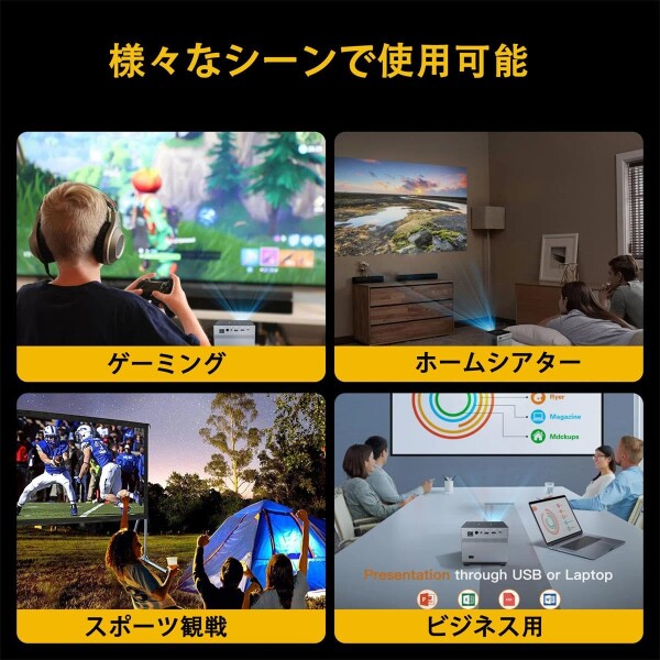4Kプロジェクター 家庭用?ビジネス両用 1000ASNI DoIby対応 Android TV・YouTube・Prime Video搭載 プロジェクター 真1080P 自動台形補正＆自動障害物回避＆スクリーンフィット/5G WiFi/双方向Bluetooth 5.2 4Kプロジェクター 家庭用?ビジネス両用 1000ASNI DoIby対応 Android TV