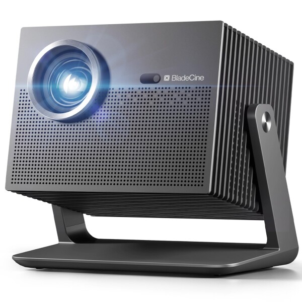 Bladecine Cube 600 プロジェクター フルHD 1080p Netflix&Dolby Atmos対応 600ISO ルーメン 家庭用 小型 天井 360°回転可能 静音 200インチ投影 スタンド一体 全自動台形補正 持ち運び可能 屋外用 ケース