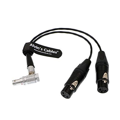 Alvin's Cables for Atomos Shogun Monitor Recorder 用の XLR Breakout Audio Input 入力 ケーブル 直角 10 pin to デュアル XLR 3 pin メス_1