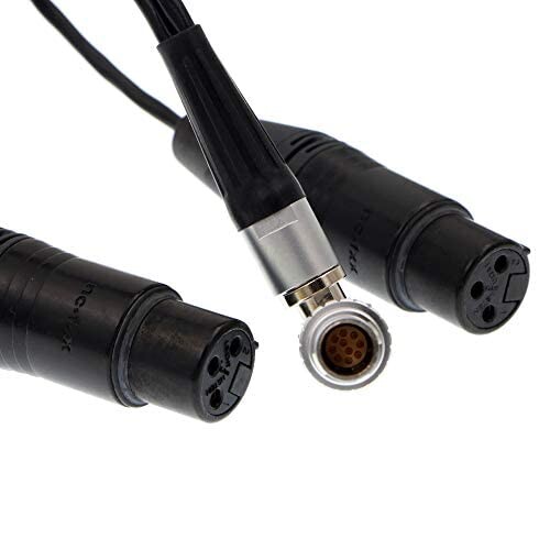 Alvin's Cables for Atomos Shogun Monitor Recorder 用の XLR Breakout Audio Input 入力 ケーブル 直角 10 pin to デュアル XLR 3 pin メス_2