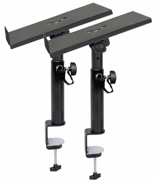 BQKOZFIN スピーカースタンド クランプ 卓上 小型 高さ27〜41cm 角度0°~12° 調整可能 天板30×23.5cm 耐荷重15kg 組み立てが簡単 スピーカーマウント 厚さ7 cmのテーブル使用に対応 ブラック (2台1 BQKOZFIN スピーカースタンド クランプ 卓上 小型 高さ27〜41cm 角度0°~12° 調整可能 天板30×23.5cm 耐荷重15kg 組み立てが簡単 スピーカーマウント 厚さ7 cmのテーブル使用に対応 ブラック (2台1