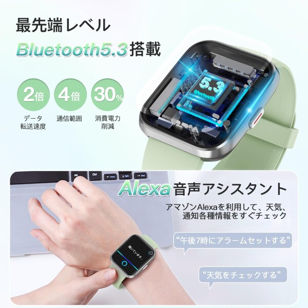 aeac スマートウォッチ iphone対応 アンドロイド対応,通話機能付き