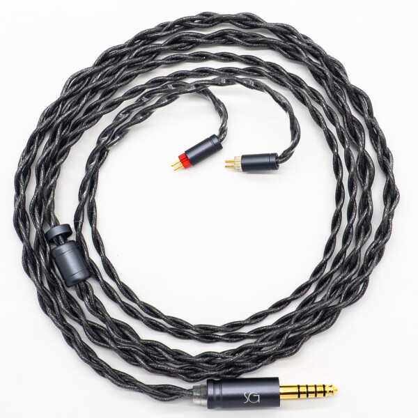 SoundsGood Anthracite アンスラサイト ハンドメイド リケーブル グラフェン コーティング 高純度 単結晶銅 OCC イヤホン アップグレード ケーブル 交換ケーブル (2Pin-4.4mm)
