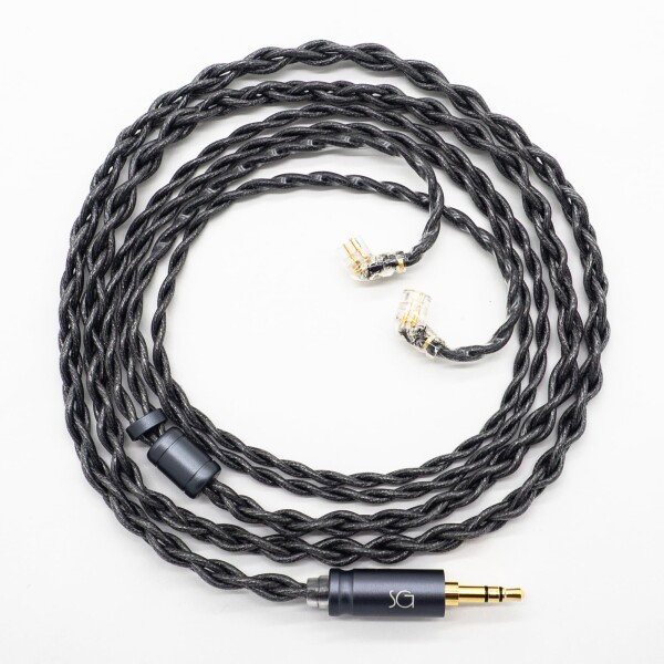 SoundsGood Anthracite アンスラサイト ハンドメイド リケーブル グラフェン コーティング 高純度 単結晶銅 OCC イヤホン アップグレード ケーブル 交換ケーブル (QDC-3.5mm)