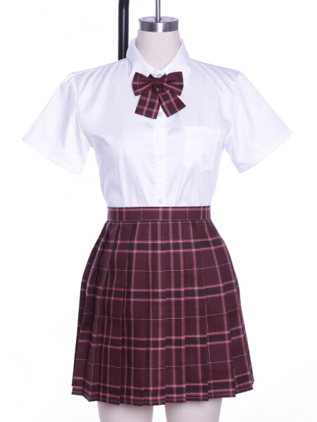 NIUKACOS) 制服 コスプレ 女子高校生 スカート シャツ リボン ブレザー