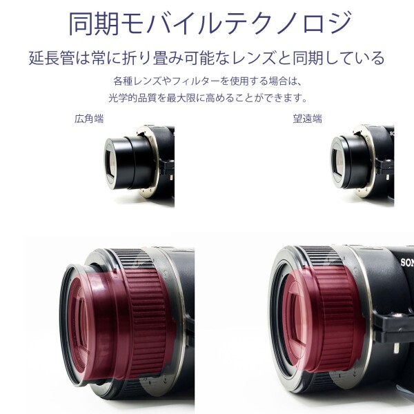 FotoZ 広角レンズ Sony Vlogcam ZV-1 M2対応 2イン1 HD広角&マクロ変換レンズ 延長チューブ付き バヨネットマウントレンズアダプター付き_4