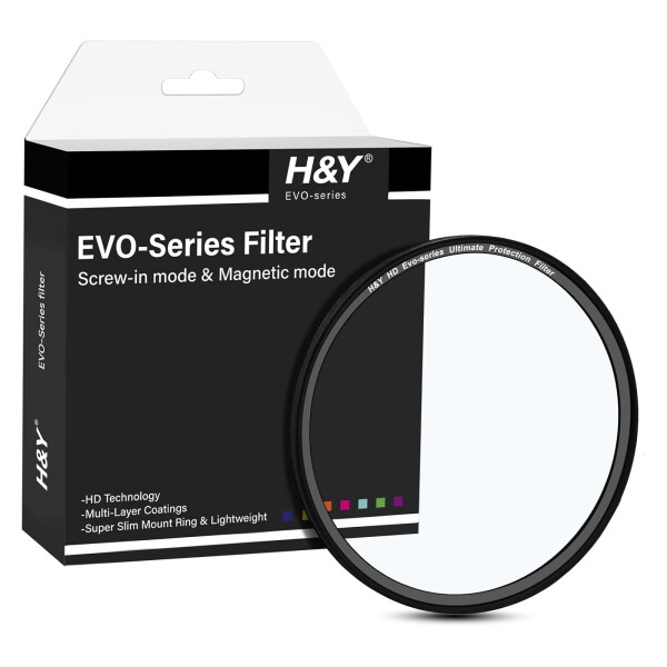 H&amp;Y レンズフィルター 112mm HD EVO アルティメットプロテクションフィルター エボ プロテクター 保護用 マグネット式 ねじ込み式両対応 低反射 高平面度 薄枠 帯電防止 防汚 撥水 防傷 EUL112