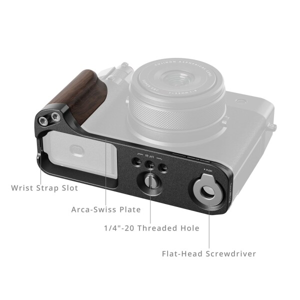 SmallRig 木製ハンドグリップ FUJIFILM対応 GFX100RF専用 L字型