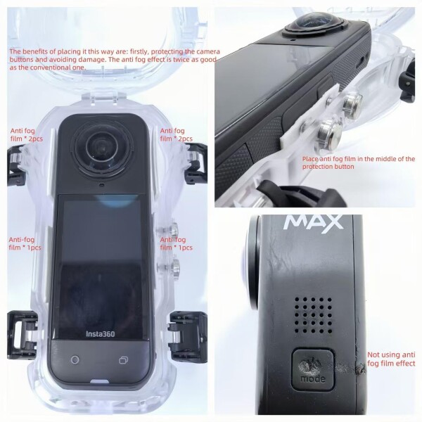 Taoricup Insta360 X5 対応 防水ケース 保護ケース ダイビングケース Insta360 X5 専用 保護カバー アクセサリー 60メートル防水 密閉型_8